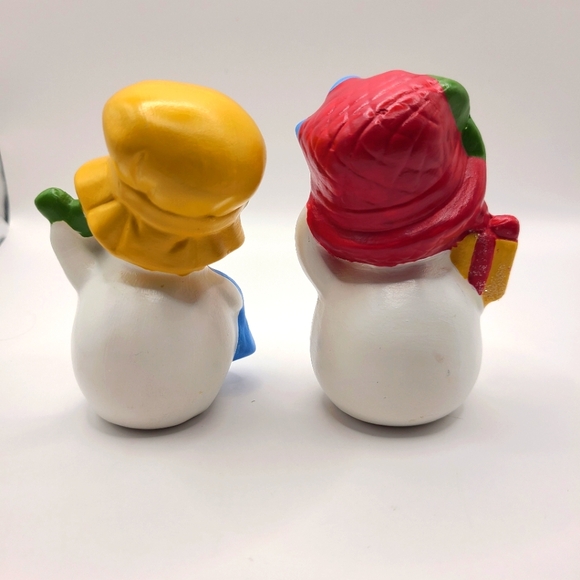Vintage Ceramic Snowman Set - Picture 2 of 2